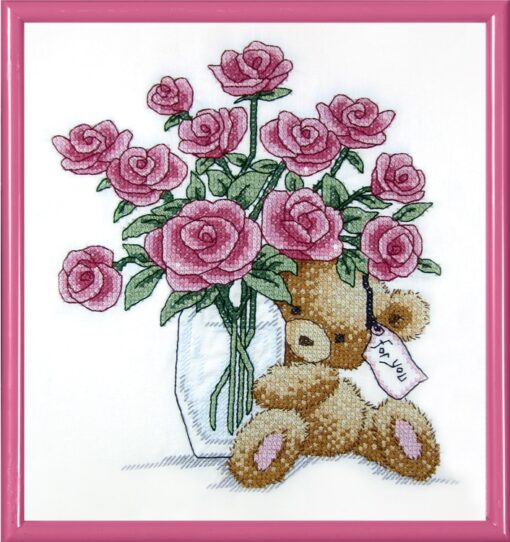 DESIGN WORKS BEAR WITH ROSES